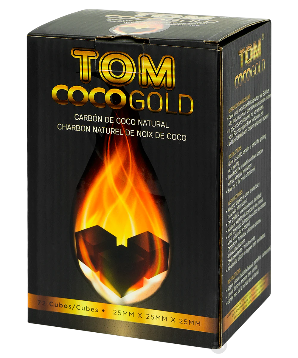 Tom Coco - Gold - 1KG Coal - 25mm Cube